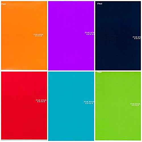 assorted colors Mead Five Star 4 Pocket Laminate Folder 12 1/2 X 9 1/2 