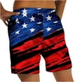 thumbnail image 3 of cllios 4th of July Swimming Trunks Men Patriotic Bathing Suits Quick Dry Swim Shorts Drawstring Athletic Shorts Mens American Flag Beach Shorts, 3 of 5