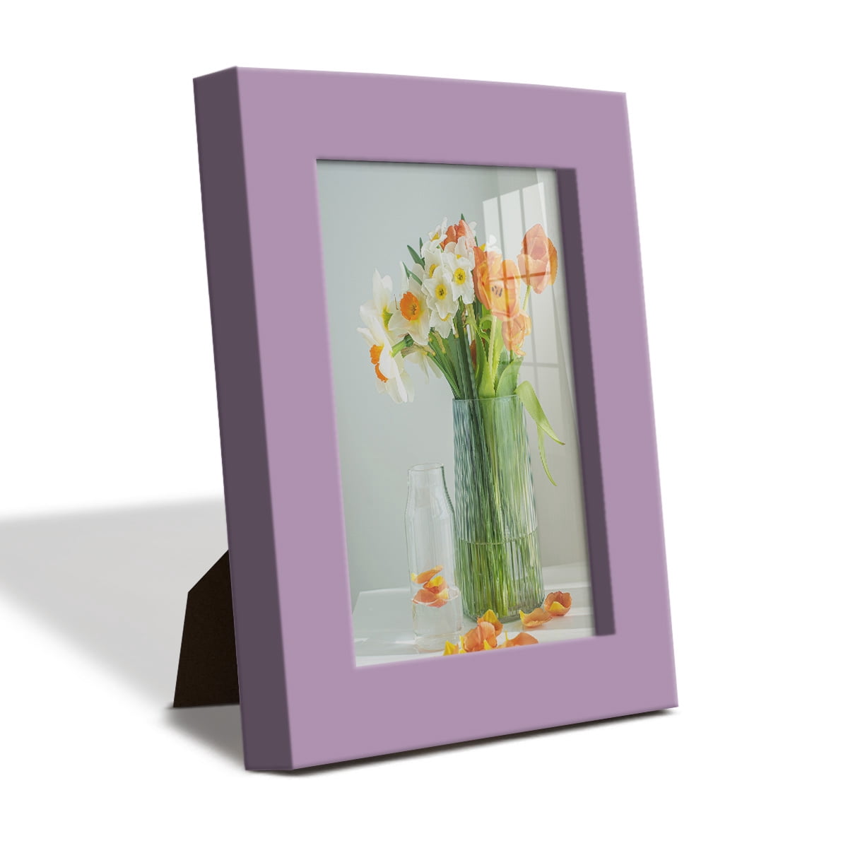 Modern 3.5 in. x 5 in. Violet Picture Frame (Set of 4)