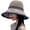 A Navy, variant on CoCopeaunts Straw Hat for Women Wide Brim Summer Handmade Woven Sun Hats Bucket Hat Outdoor Breathable Beach Hat