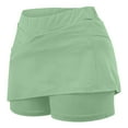 thumbnail image 4 of FAIWAD Solid Color Skorts for Women Lightweight Skirt with Athletic Inner Shorts for Tennis Golf Workout Sports, 4 of 6