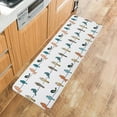 thumbnail image 3 of Kitchen Mat Rug 1 PCS Birds on The Wire Teal Grey Orange Runner Rug Anti-Fatigue Comfort Memory Foam Standing Mat Non-Slip Floor Door Mat for Bathroom Bedroom 18x47in, 3 of 6