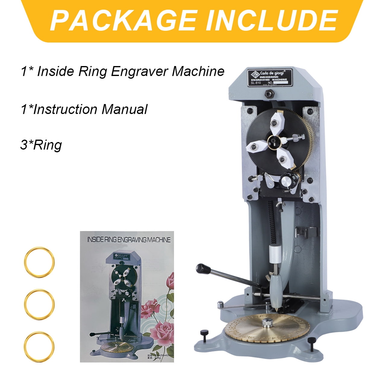Tooltos Character Letter Block Inside Ring Engraver Machine
