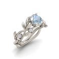 thumbnail image 3 of Promise Ring Fashionable Decorative Leaves Shape Engagement Ring Middle Ring for Women, 3 of 7