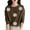 Coffee, variant on Women's Embroidered Beaded 3D Floral Sweater, Machine Knit Crewneck Pullover, Dimensional Floral Applique Blouse, Elegant Floral Embroidery Top, Holiday Party Sweater for Women Wine S