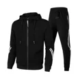 thumbnail image 2 of Conjunto de dos piezas 2024 con capucha y pantalones para hombre, chaqueta con capucha de color liso, ropa deportiva con cremallera, ropa deportiva para correr, ropa de fitness para hombre, 2 of 5