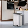 thumbnail image 6 of Garvee 40 L / 10.5 Gal Hands-Free Stainless Steel Commercial/Kitchen Step Trash Can, Fingerprint-Resistant Soft Close Lid Trash Can, 6 of 6