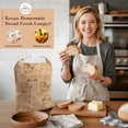 thumbnail image 6 of 2 Pack Reusable Beeswax Bread Bags for Homemade Bread Sourdough, 17"×13" XL Cotton Beeswax Bags, Freezer Safe Storage Container, Keep Loaf Fresh for Gift Giving, 6 of 9