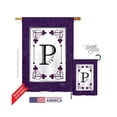 thumbnail image 1 of Breeze Decor 30016 Drapeau de Maison à Impression Verticale Recto-Verso Classique P Monogramme - 28 x 40 Po., 1 of 1