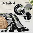 thumbnail image 3 of Sage Green Black Geometric Throw Pillow Covers, Modern Abstract Art Block Soft Breathable Pillow Cases with Invisible Zipper for Sleeping, Small Pillowcases for Couch Bed Sofa Chair 16x24 Inches, 3 of 9