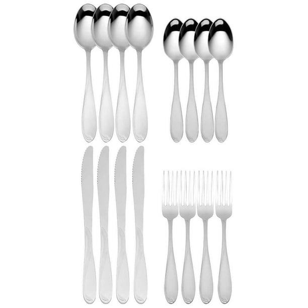 Juego de cubiertos Moven Gamma 16 Piezas Acero Inoxidable, Cuchara Sopera, Cuchillo, Tenedor, Cuchara Cafetera