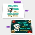 thumbnail image 2 of Maltese Dad Like a Regular Dad Only Cooler Happy Father's Day 7x5in Folded Greeting Card Maltese Dog Lover Gifts Idea Single Note Card with Envelope - 02007, 2 of 5