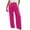 Red, variant on BUWTTER Women's Casual Pants High Waist Wide Leg Long Trousers with Pockets Elastic Waist Solid Color Loose Fit Casual Women Slacks Brick Red L