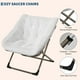 thumbnail image 5 of Yeshouse Rabbit Fur Saucer Chair - plegable cómoda silla de estar con estructura de Metal para niños, adolescentes y adultos, 5 of 8