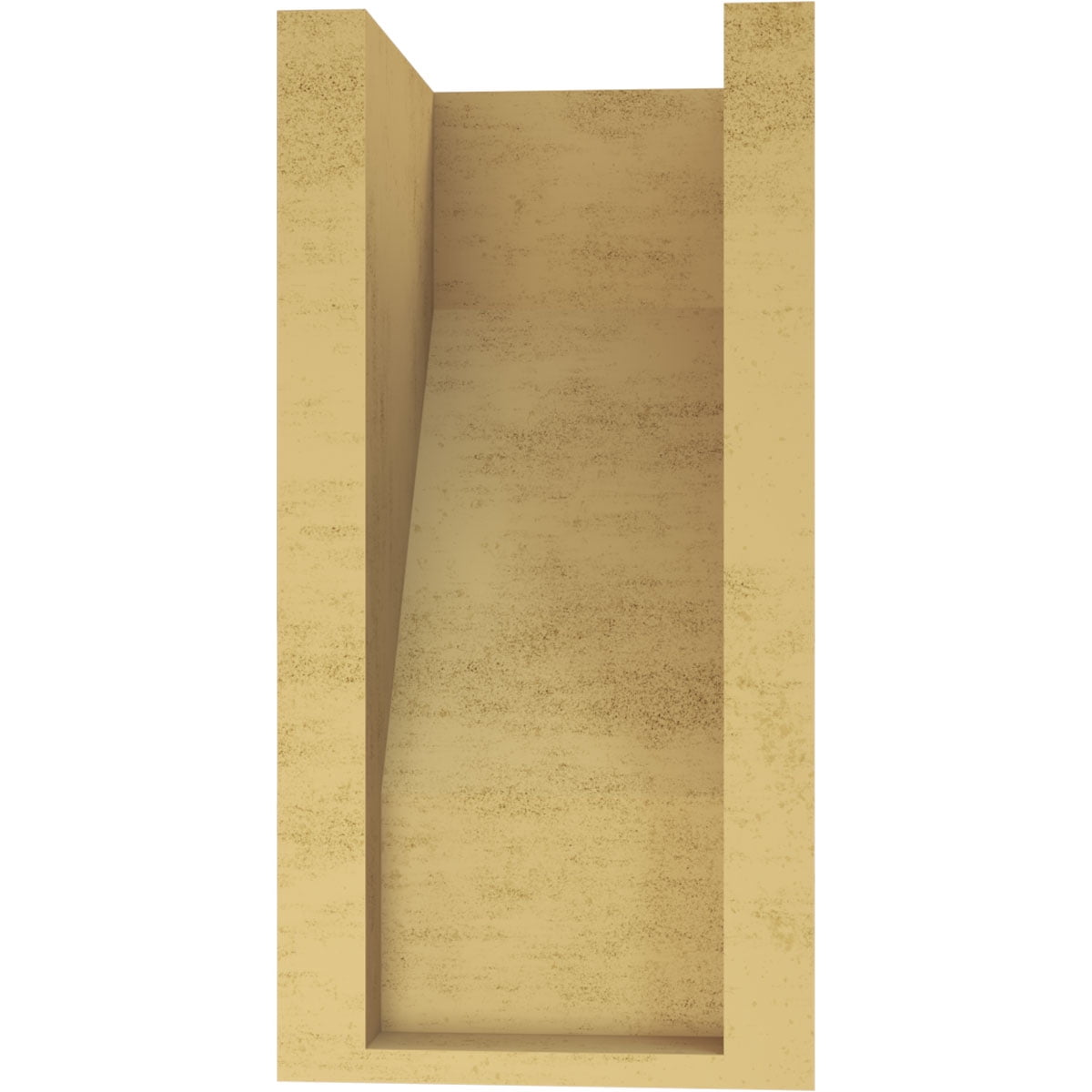 6"W x 6"D x 12"H Wide Clemmons Rough Cedar Woodgrain TimberThane Corbel, Primed Tan