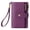 Deep purple, variant on TAZAG microfiber leather short wallet women's zipper buckle wallet clutch bag anti-theft card holder coin purse