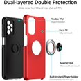 thumbnail image 3 of for Samsung A32 5G Case Silky Soft Touch Heavy Duty Protective Galaxy A32 5G Case with Ring Holder Embedded Kickstand Magnetic Slim Phone Case for Samsung Galaxy A32 5G(Red), 3 of 13