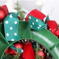 thumbnail image 5 of Dinheiro Corona navideña Guirnalda de invierno Corona artificial de 42 cm con cinta de bolas navideñas Decoraciones navideñas Corona de puerta delantera para decoración navideña de invierno, 5 of 5