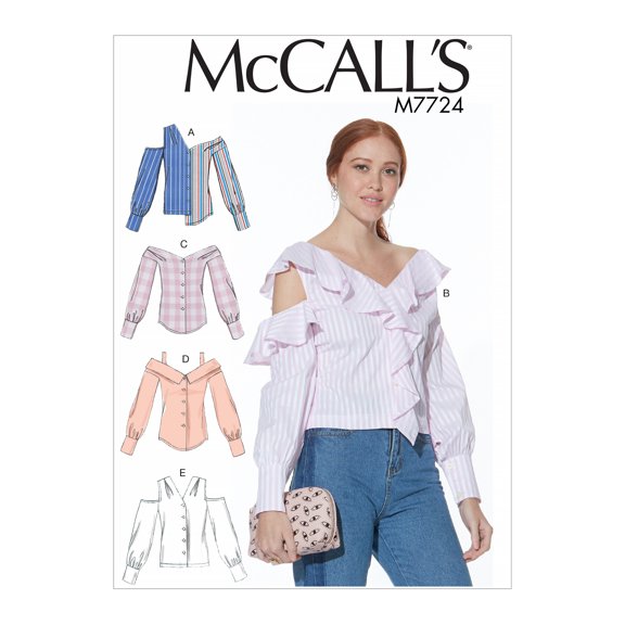 McCall's Sewing Pattern Misses' Tops-6-8-10-12-14