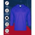 thumbnail image 5 of Exxact Sports Hockey Jerseys For Men, Hockey Practice Jersey Adult, Full Sleeve Hockey Blank Jersey, Ice Hockey Jersey (Royal Blue, Adult 2X-Large), 5 of 7