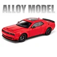thumbnail image 1 of 1:24 Dodge Challenger SRT Hellcat Alloy Modified Racing Car Model Diecasts Metal Sports Car Model Sound and Light Kids Toys Gift Red-boxed, 1 of 6