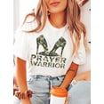 thumbnail image 1 of Pure Cotton PRaYeR WaRRioR High Heeled Shoes Women's T-Shirt Comfort Fit Tee Tee For adult, Men, Women, Teen, Teenager, adolescent, Youth, 1 of 5