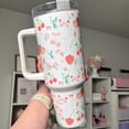 thumbnail image 2 of Coquette Strawberry 40oz Tumbler: Cottagecore Quencher, 2 of 3