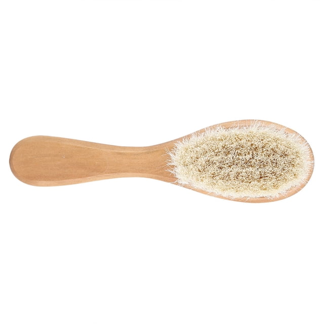Cepillo para el cabello para bebés BuyWeek pelo de cabra natural suave 18 x 4 x 1 cm