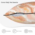 thumbnail image 5 of Velvet Rimmed Pillowcase Is Not Easy To Open Line Deformation Invisible Zipper Opening And Closing Only Pillowcase Does Not Contain Pillow Core Peachpuff Marble_3 20"X20", 5 of 8