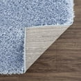 thumbnail image 5 of Hauteloom Faina Machine Washable Solid Shag Rug - Plain Living Room Bedroom Shaggy Area Rug - Fluffy Plush High Pile Carpet - Aqua, Blue - 6'7" x 9', 5 of 16