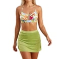 thumbnail image 2 of Womens Bikini Two Piece Swimsuit Reversible Print Top Bottom High Waisted Swimwear Tummy Control Bathing Suit Beach Vacation, 2 of 5