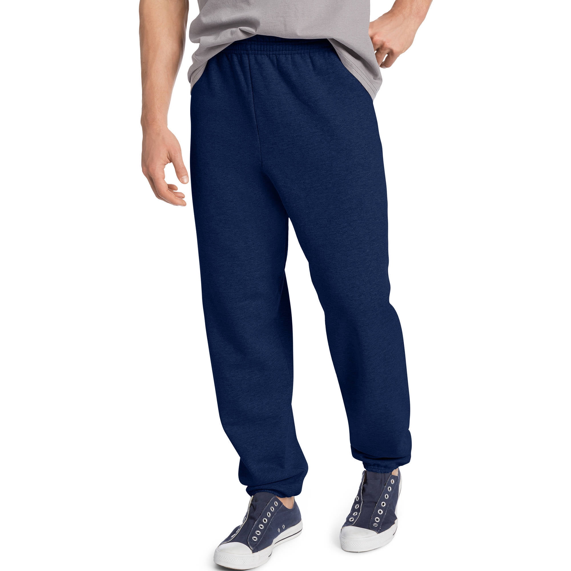 Hanes Mens Fleece Sweatpant Indoor Outdoor Wear Pants Cotton Soft New ...