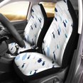 thumbnail image 1 of Juego de 2 fundas de asiento de coche ABPHQTO patrón acuarela de peces mar azul, 1 of 4