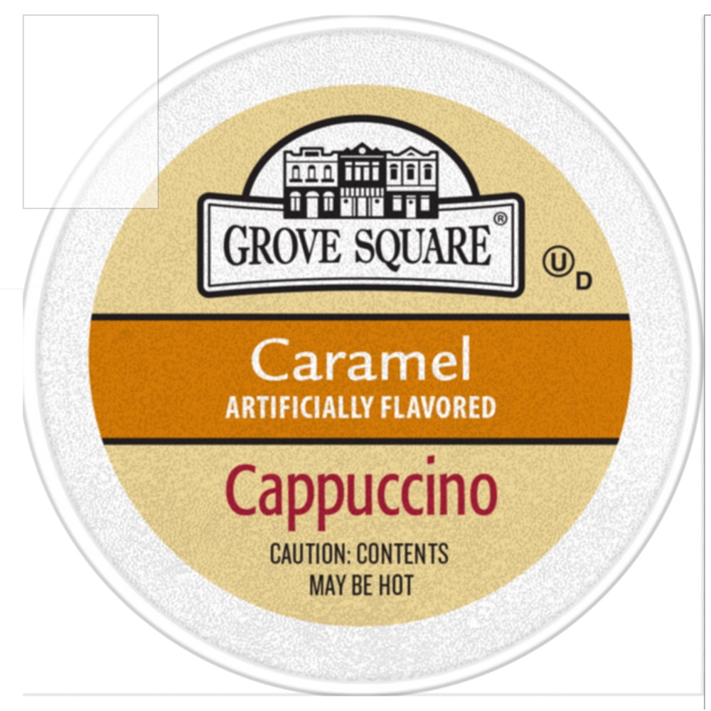 96 Count, Grove Square French Vanilla, Hot Chocolate, Halzelnut and Caramel Capuccino Coffee Pods, Keurig K-Cup Brewers