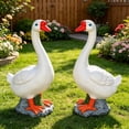 thumbnail image 6 of Porch Goose Statue, Giddy The Porch Goose White Figurine, 30cm Indoor Outdoor Decorative Goose for Garden Patio, Fits Standard Size Porch Goose Outfits, 6 of 8