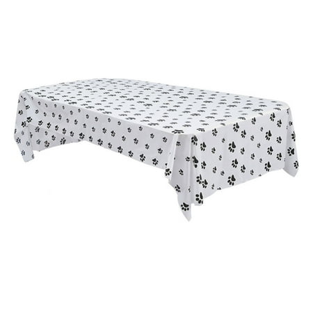 

TureClos Party Tablecloth Desktop Decors Indoor Outdoor DIY Printed Pattern Tabletop Ornament Desk Covering Adorn Birthday Adornment Dog paw pattern