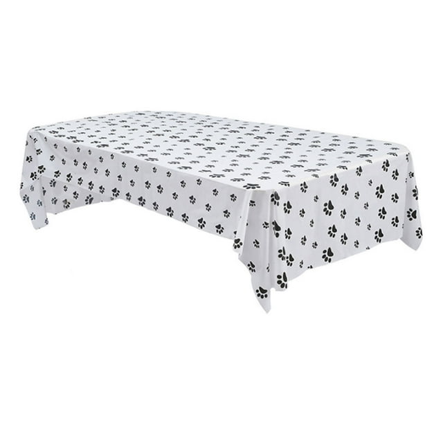 Wosthever Mantel de fiesta, accesorio de decoración, diseño de escena para interiores y exteriores, adorno de DIY, cubierta de escritorio, adorno de Decoración del hogar Patrón de pata de perro Wosthever HA062565-07B