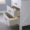 thumbnail image 4 of Maribella 30" Carrara White Marble Countertop Single Vanity w/Mirror White, 4 of 7