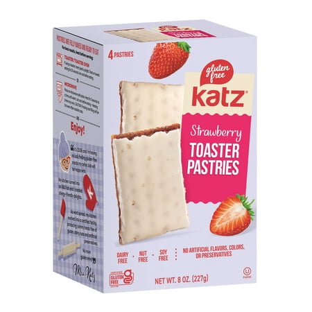 (6 pack) Katz Gluten Free Strawberry Toaster Pastries Breakfast Foods Shelf-Stable Gluten Free Nut Free Kosher (1 Pack 8.0 Ounce Each) (6 pack) Katz Gluten Free Strawberry Toaster Pastries Breakfast Foods Shelf-Stable Gluten Free Nut Free Kosher (1 Pack 8.0 Ounce Each)