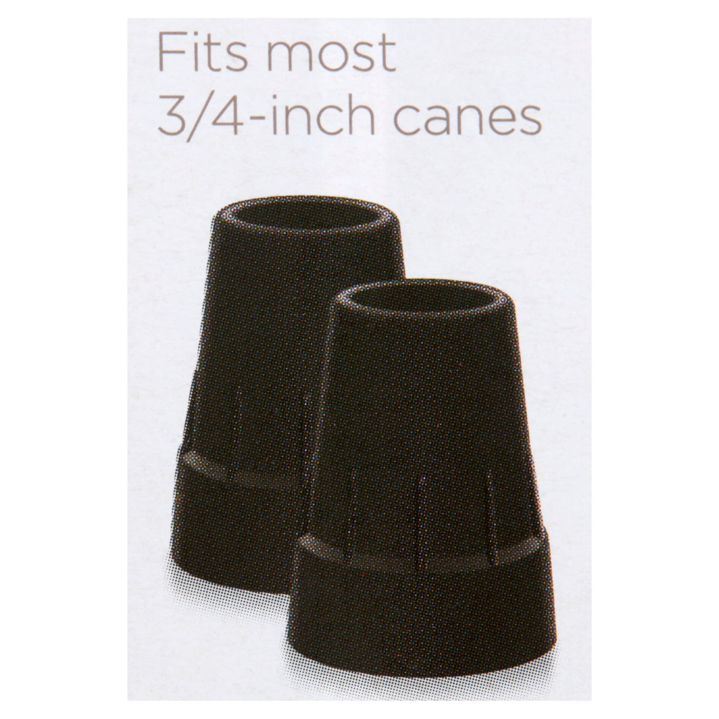 Equate Walking Cane Tips for Canes, Crutches, and Walkers, Fits Most 3/4 in. Canes, 2 Count