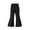 Black, variant on Kids Winter Pants, Girls High Waist Yoga Pants Korean Style Hem Flared Leggings For Kids Stretchy Soft Comfortable Workout Bottoms,Size:5-6 years