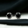 thumbnail image 3 of Rosec Jewels Black Onyx Solitaire Stud Earrings - 8 mm (AAA Quality), 10K White Gold, 3 of 7