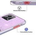 thumbnail image 4 of Compatible with Xiaomi Poco X5 Case Cute Glitter Clear Sparkly Cases Shockproof Redmi Note 12 5G / Poco X5 Phone Case for Women Girls Silicone Slim Bling Protective Cover (Purple), 4 of 7