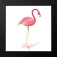 thumbnail image 2 of Metz, Andi 12x12 Black Modern Framed Museum Art Print Titled - Flamingo Walk I, 2 of 5