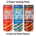 thumbnail image 2 of Throne Sport Coffee Premium 3‑Flavor Variety Pack, 12 Cans, 11 fl oz Each, 2 of 14