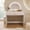 White + MDF + Rubber Wood + Tempered Glass + Rubberwood, variant on 39" Makeup Vanity Table with Mirror Touch Screen Lighted Mirror, Dressing Table with Drawer for Bedroom, White/Natural