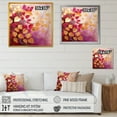thumbnail image 4 of Designart "Artistry Of Gold And Pink Leaves I" Leaves Floater Framed Wall Art Prints, 4 of 5