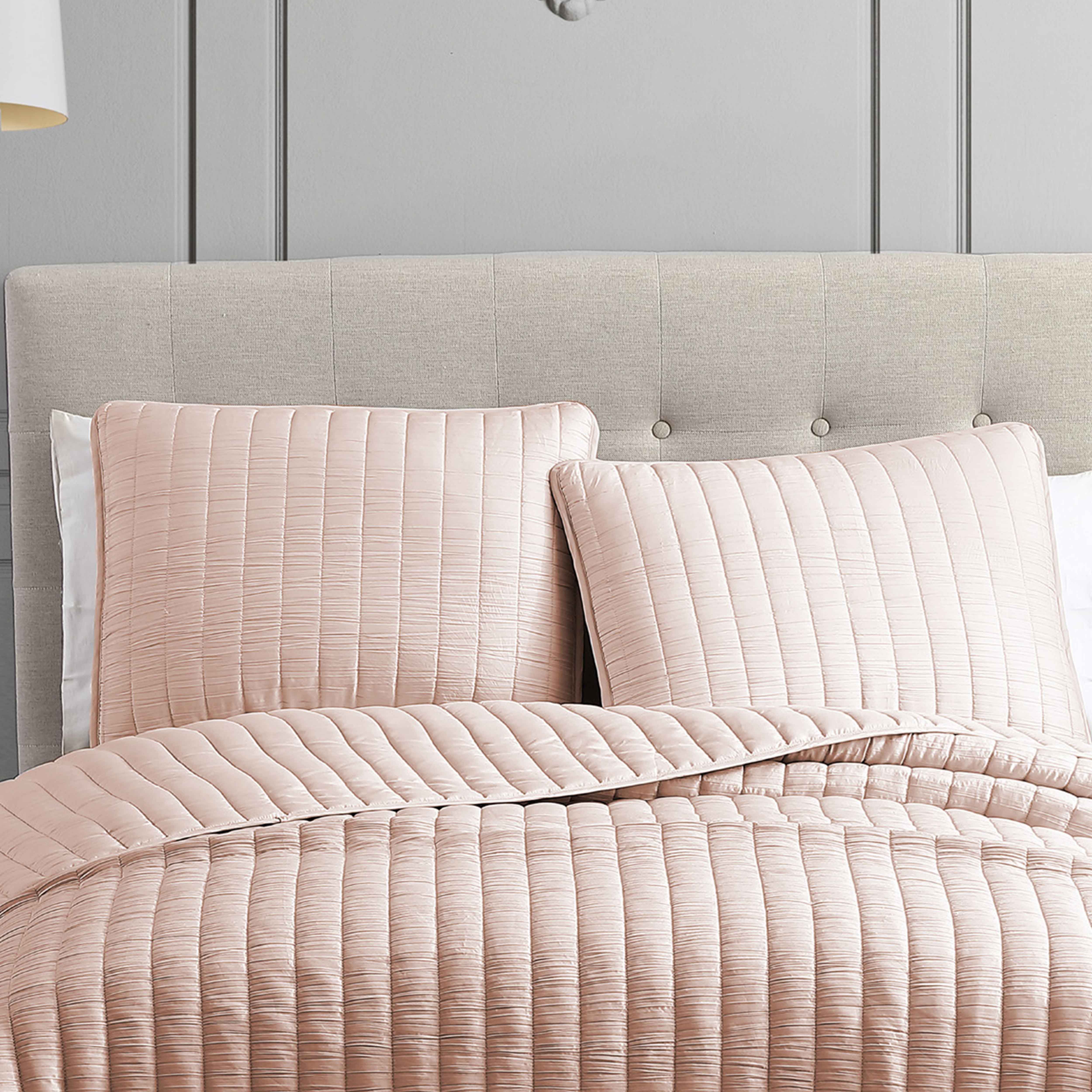 Quilt Set, 3 Piece, King, Blush, Riverbrook Home Moonstone, Polyfill, Adult