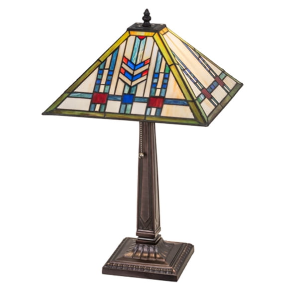 Meyda Tiffany - 26513 - One Light Table Lamp - Prairie Wheat - Mahogany Bronze