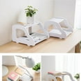 thumbnail image 2 of HAMPPLIES Punch Free White Router Storage Shelf 2 Tier Space Saving Rack for Modem and Set Box, 2 of 6
